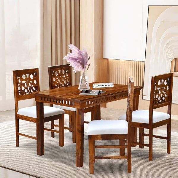 ORMEE Sheesham Wood Dining Table Set with Chairs for Living Room Home |